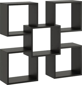 Czarna Minimalistyczna Półka Ścienna W2-L12