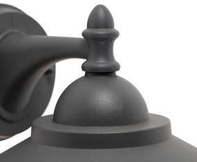 Romantyczna lampa ścienna zewnętrzna ciemnoszara - Oxford