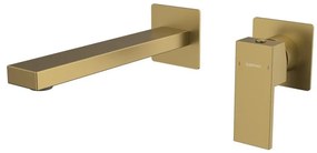 Sapho - bateria umywalkowa do instalacji podtynkowej CUBEMIX, matowe złoto