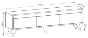 Stolik pod telewizor Century Walnut