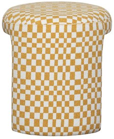 Żółty tapicerowany stołek Charlie – WOOOD