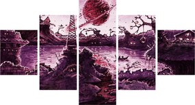 Obraz - Zaczarowana wioska (125x70 cm)