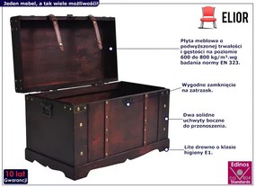 Zamykany Kufer Na Pościel W Stylu Vintage M2-P55