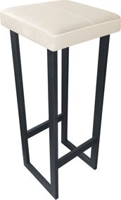 Hoker ALEX krzesło barowe tkanina Welur podstawa metalowa : Kolor Stelaża - Grafit, Kolor tkaniny - VELVET - MG50, Wysokość - 90 cm