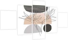 Obraz - Line art flowers N⁰2 (125x70 cm)