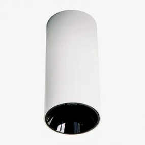 Kinkiet Sufitowy Led Powierzchniowy Okrągły Ø7,2 Cm Z Aluminium Luisiana Biały - Czarny & Białe Zimne Światło 4000k & 8 W & 23º - Sklum