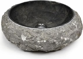 Umywalka kamienna DIVERO - czarny marmur