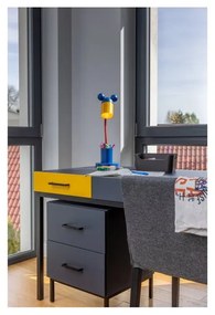 Niebieska lampa stołowa z metalowym kloszem (wysokość 50 cm) Mouse – GTV