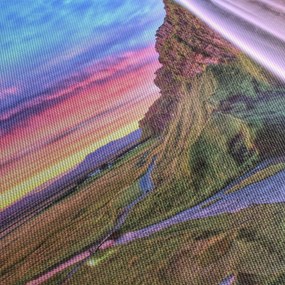 Obraz - Wodospad Seljalandsfoss (z zegarem) (90x30 cm)
