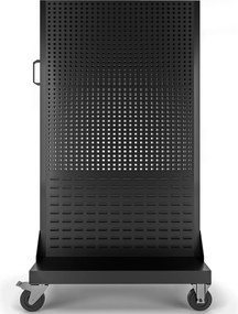 Perforowana ścianka narzędziowa Mariusz All Black 96,5x61x155,5 cm czarna