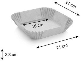 Tescoma Papierowa forma do frytkownicy kwadratowaDELÍCIA 16 x 16 cm, 50 szt., 16 x 15 cm
