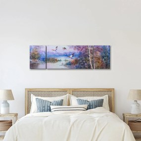 Obraz - Idzie jesień, obraz olejny (170x50 cm)