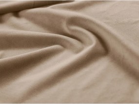 Jasnobrązowe tapicerowane łóżko jednoosobowe ze schowkiem i stelażem 90x200 cm Phaedra – Micadoni