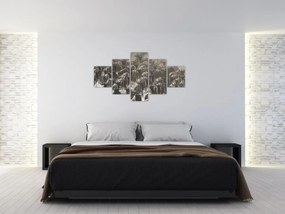 Obraz - Stado antylop gnu (125x70 cm)