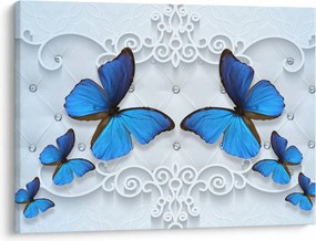 Obraz - Niebieskie motyle (70x50 cm)