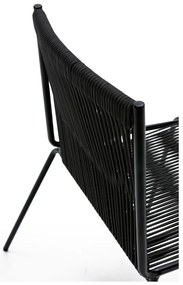 Czarne metalowe krzesła zestaw sztaplowane 2 szt. Emily – Marckeric