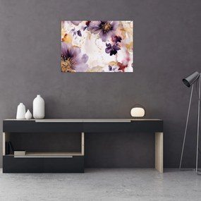 Obraz - Kwiaty akwarelowe (70x50 cm)
