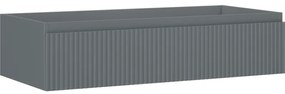 Mexen Rivel szafka łazienkowa podumywalkowa 100 cm, 1 szuflada, ryflowana , grafit mat - 91A20-10023-1-BF66