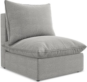 Moduł - z tkaniny bouclé - jasny szary - MANAO