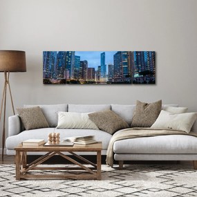 Obraz miasta nocą (170x50 cm)