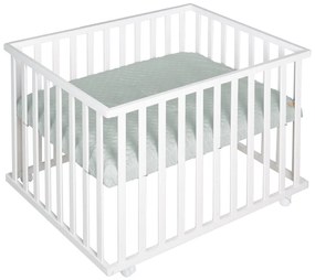 Biały kojec dla dzieci na kółkach 100x75 cm Style – Roba