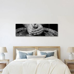 Obraz czarno-biały - garncarstwo (170x50 cm)
