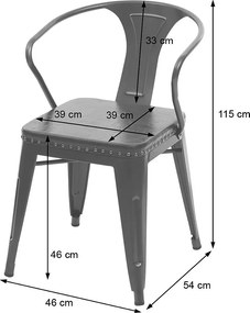 Zestaw do jadalni MCW-H10 (4 elementy),  szary