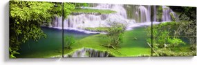 Obraz - Wodospady Huay Mae Khamin, Kanchanaburi, Tajlandia (170x50 cm)