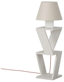 Biała wolno stojąca lampa Kozena White