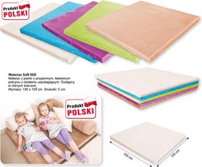 Materac przedszkolny tapicerowany Soft Hill
