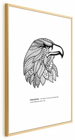 Plakat Orzeł wolności 60x90 cm z ramą złotą z marginesem ARTGEIST B