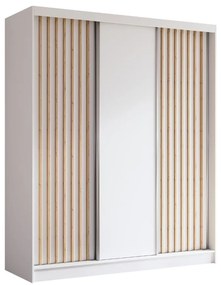 Szafa przesuwna - Lamel 180 cm, biały mat