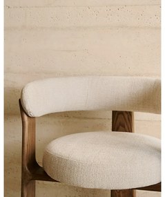 Brązowo-beżowe krzesło z litego drewna jesionowego Granite – Kave Home