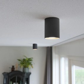 Inteligentny reflektor natynkowy czarny ze stalą z WiFi GU10 - Rondoo Up