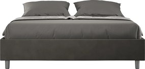 Łóżko bez stelaża tapicerowane 160x200 microfibra Szary Azelia