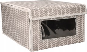 Organizer tekstylny jodełka z oknem 34x29x19 cm pudełko do szafy domu biura