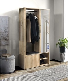 MINIO go for it, Garderoba MELO w kolorze dąb artisan z siedziskiem