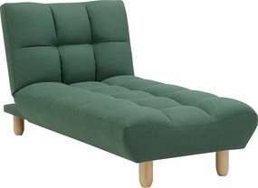 Szezlong z zielonego materiału ESTEBAN