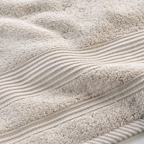 Beżowy bawełniany ręcznik kąpielowy frotte 70x130 cm Tendresse – douceur d'intérieur
