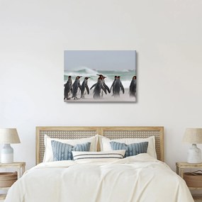 Obraz pingwinów nad oceanem (70x50 cm)