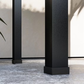 Outsunny Wysoki grządek z dachem cieplarnianym, Podniesiona skrzynka do sadzenia z otworami odpływowymi, 100 x 48 x 124 cm, Czarny