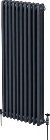 Tradycyjny grzejnik 3-kolumnowy - 1800 x 472 mm - antracytowy szary