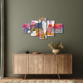 Obraz - Serce na abstrakcyjnym tle (125x70 cm)