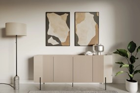 Komoda Malmi 200 cm - kaszmir / czarne nóżki