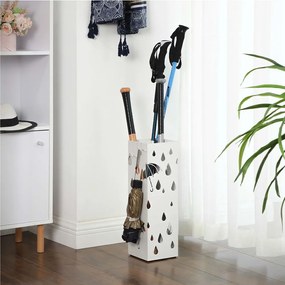 Stojak na parasole UMBRELLA, 15,5x15,5x49cm, biała SongmicsHome