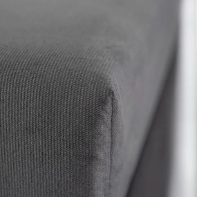 Łóżko Tapczan Młodzieżowe KARO 2 90x200 cm Pojedyncze Szare Welurowe