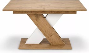 Stół Helios 130-175|76 cm – elegancki proskokątny rozkładany stół z płyty laminowanej w kolorze dębu