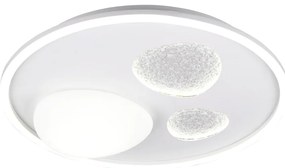 Biała lampa sufitowa LED ze zdalnym sterowaniem i ściemniaczem Pebble – Trio