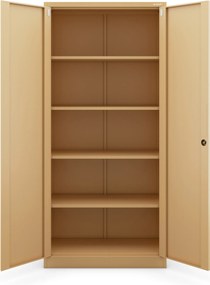 Szafa na dokumenty biurowa metalowa beżowa: Fresh Style JAN H, 900 x 1950 x 400 mm