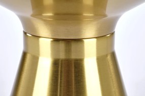 Złoty stolik pomocniczy Tribeca z marmurowym blatem